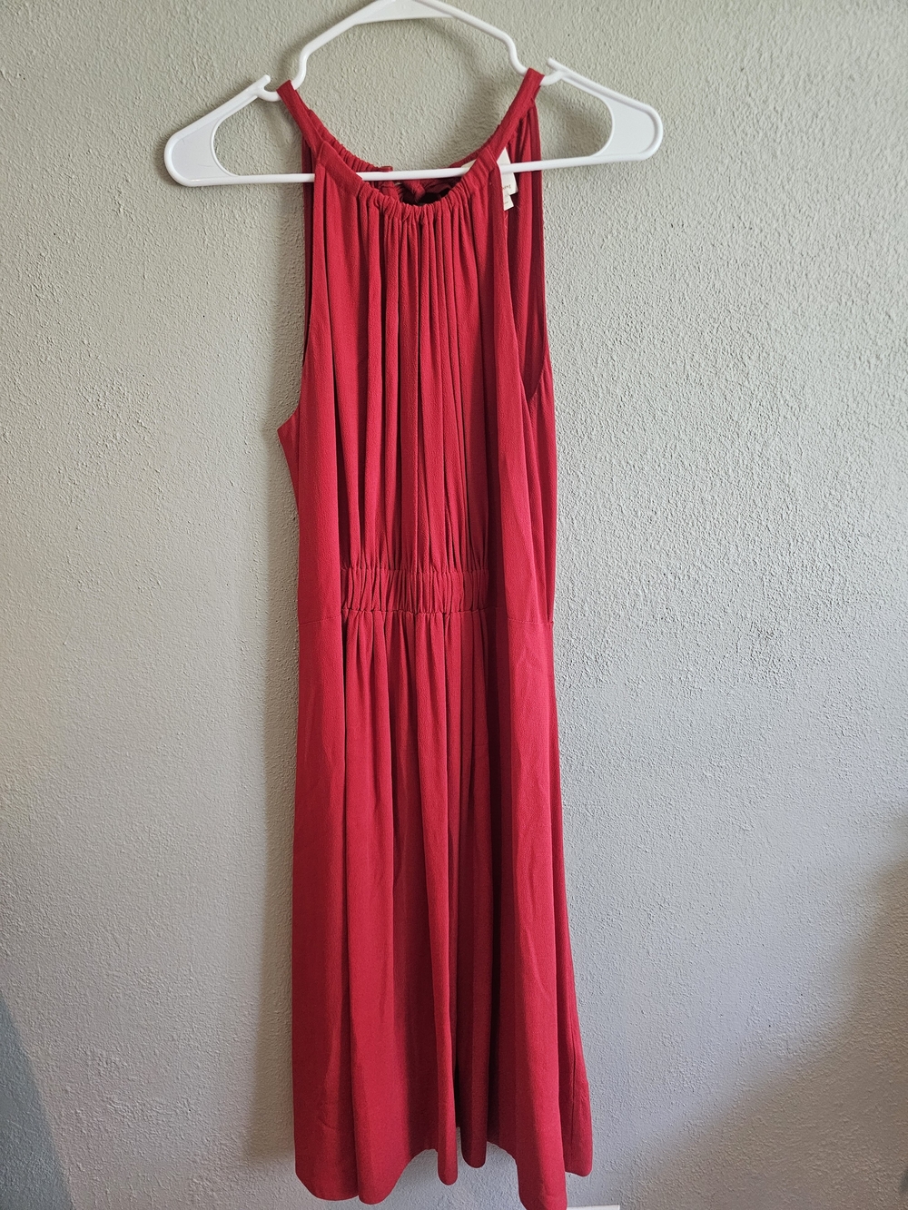 Kate Spade New York Red Gathered Waist Midi Fit & Flair Dress Size 10